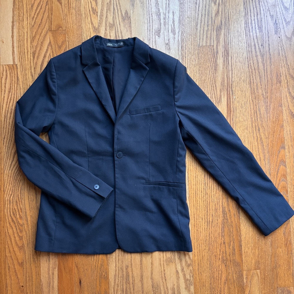 Boy’s Navy Blazer and Pants Set + white dress shirt - Picture 2 of 13
